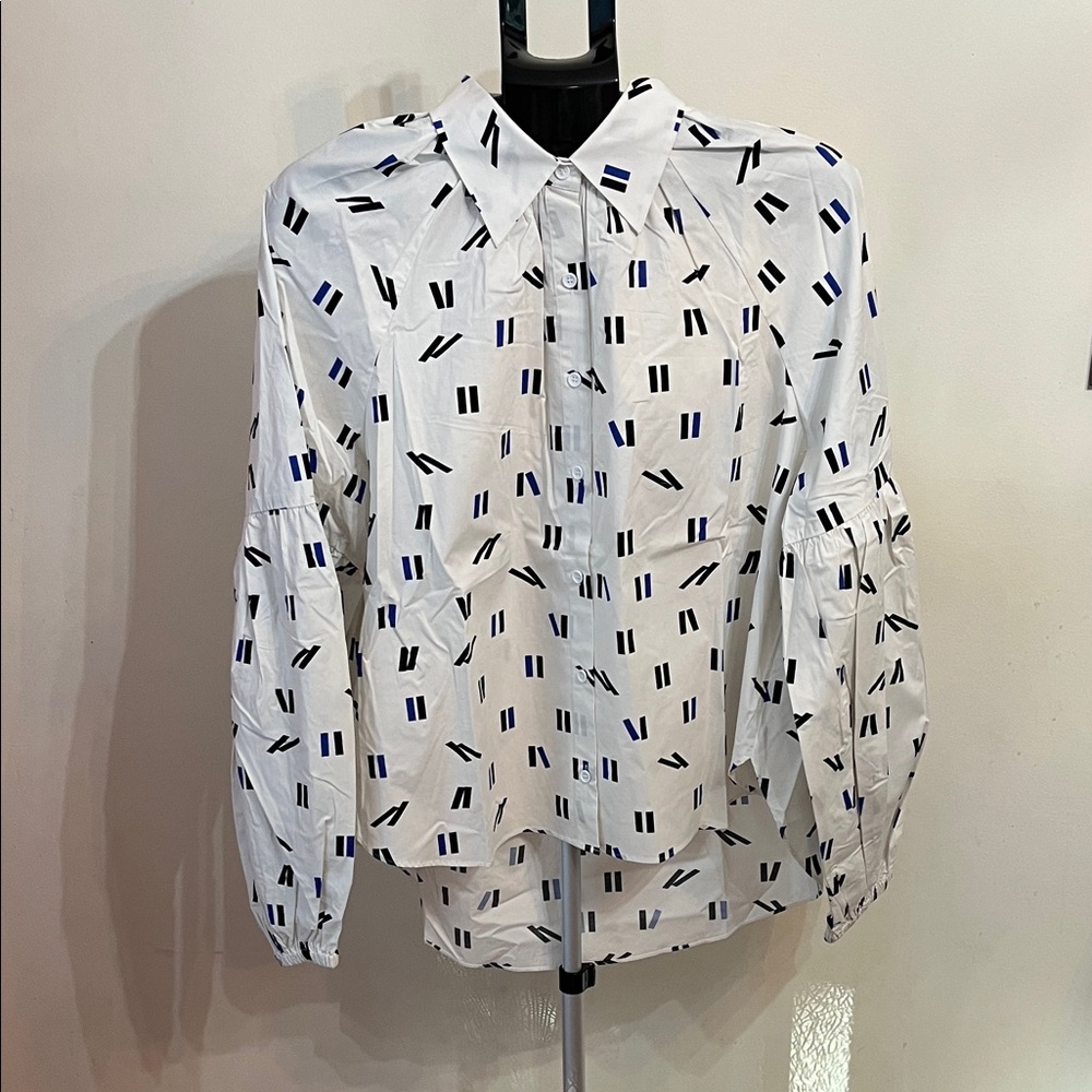 NWT The Drop Thanuska.us Geo Print Blouse